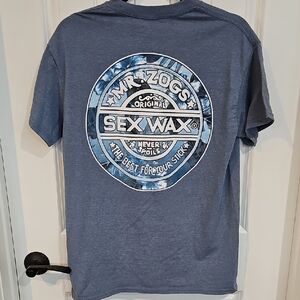 Mr Zogs Sex Wax Blue Graphic T-Shirt, Mens Medium
